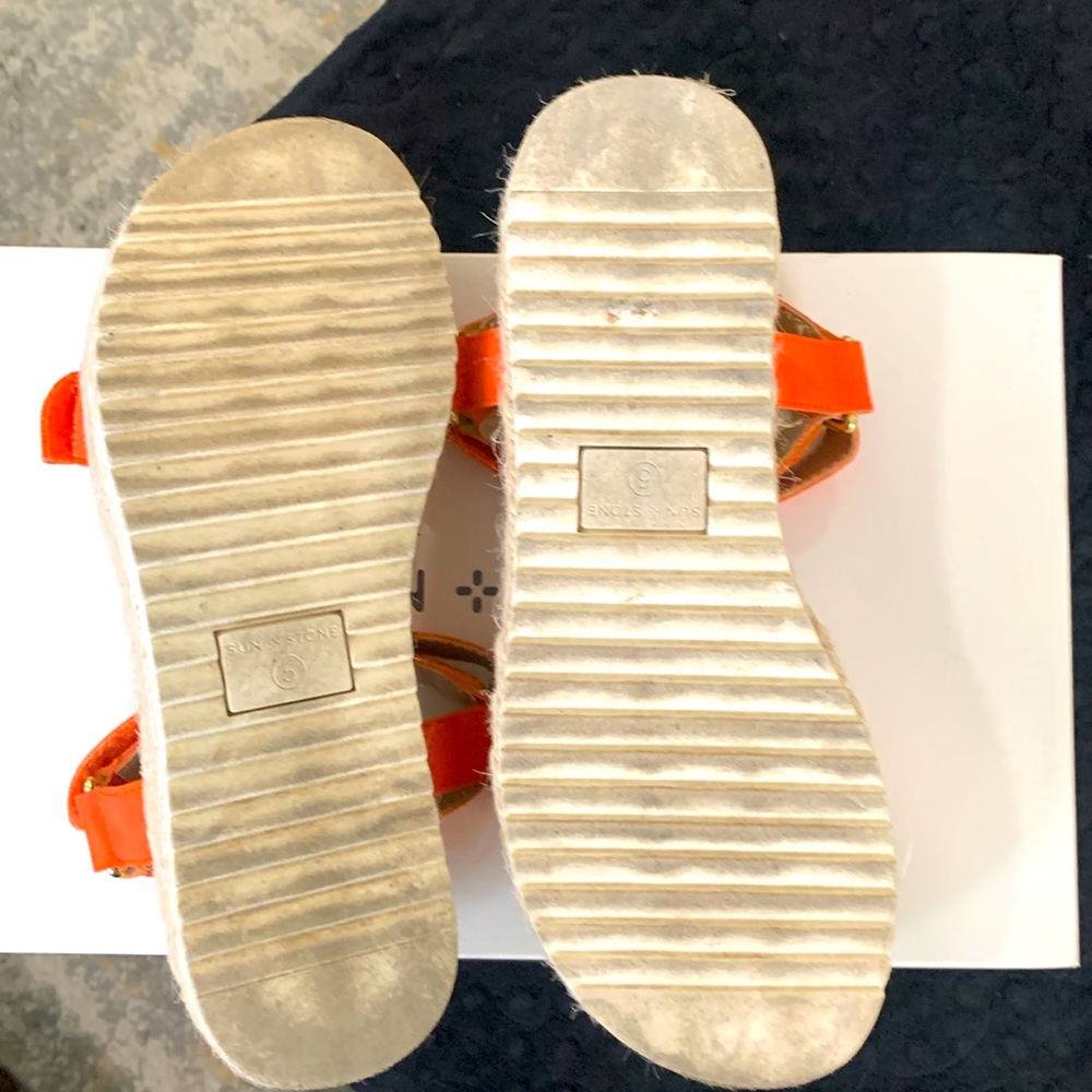 SUN+STONE Demi Sandal - Orange. Like new - Picture 5 of 7